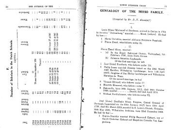 genealogy of the misso family. - Dutch Burgher Union of Ceylon
