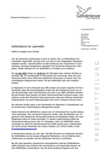Herrn/Frau Mustermann - Gemeinde Ganderkesee