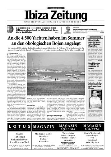 An die 4.500 Yachten haben im Sommer an den ... - Diario de Ibiza