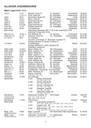 Jugend U16 & U14 + Kinder U12 - Leichtathletik - Kreis Allgäu