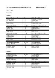 12. Kreisvereinsmeisterschaft MST/NB/UER Rundenbericht VI Kreis ...