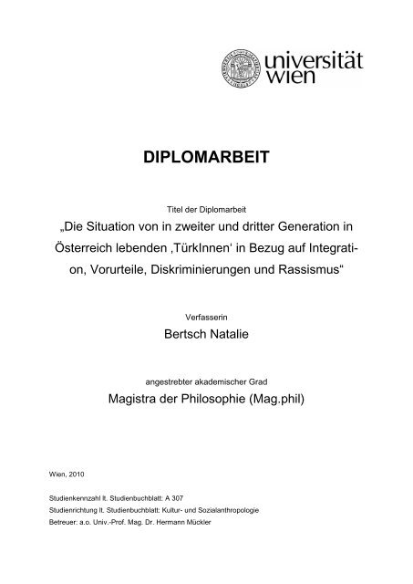 Diplomarbeit Medien Servicestelle Neue Osterreicherinnen