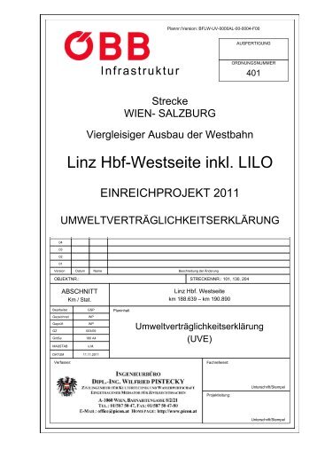 Linz Hbf-Westseite inkl. LILO