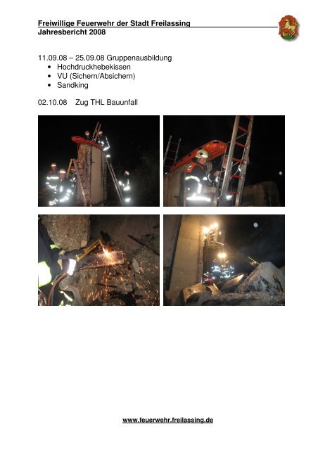 Jahresbericht der Freiwilligen Feuerwehr Freilassing 2008