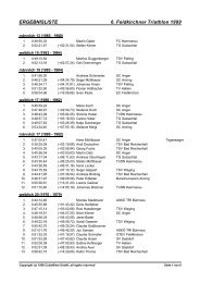 Ergebnisliste nach Klassen - Feldkirchner Triathlon