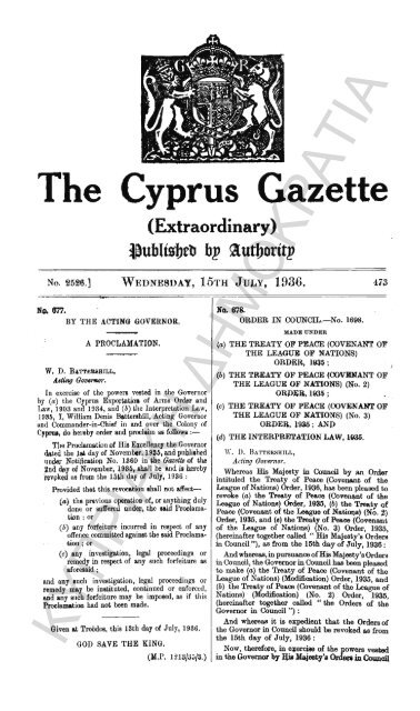 The Cyprus Gazette