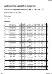 Deutsche Meisterschaften Senioren I - NLV