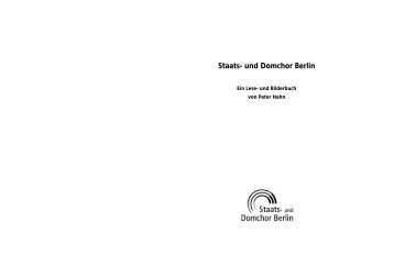 Staats- und Domchor Berlin - Peter Hahn