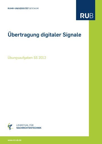 Übertragung digitaler Signale - Ruhr-Universität Bochum
