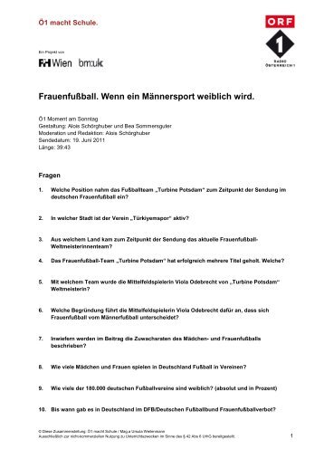 Fragen - Ö1