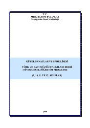 T.C. GÜZEL SANATLAR VE SPOR LİSESİ TÜRK VE BATI MÜZİĞİ ...