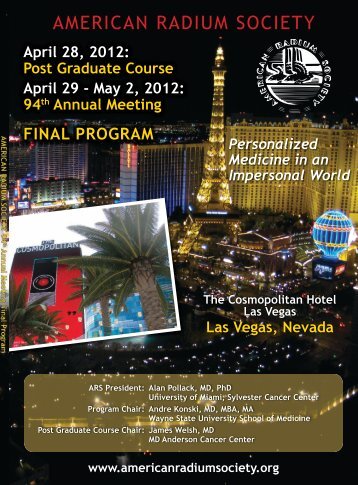 Download ARS 2012 Final Program as PDF - American Radium ...