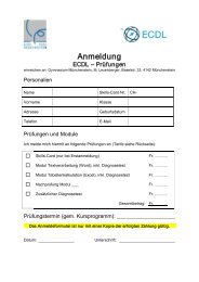 Maturarbeiten am Gym. Münchenstein 03/04 - Gymnasium und FMS ...