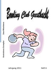 Clubzeitung BCG - Bowlingcenter Geesthacht