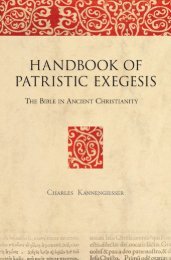 Handbook of Patristic Exegesis: The Bible in Ancient Christianity
