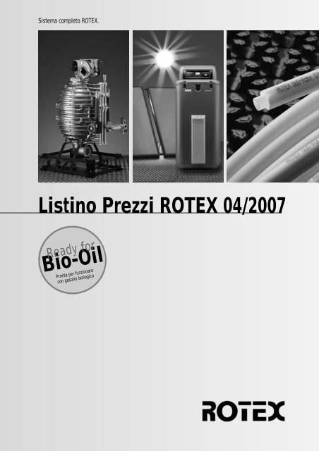 Listino Prezzi ROTEX 04/2007 - Portalsole
