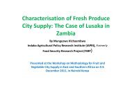 Characterisation of Fresh Produce City Supply: The Case of Lusaka ...