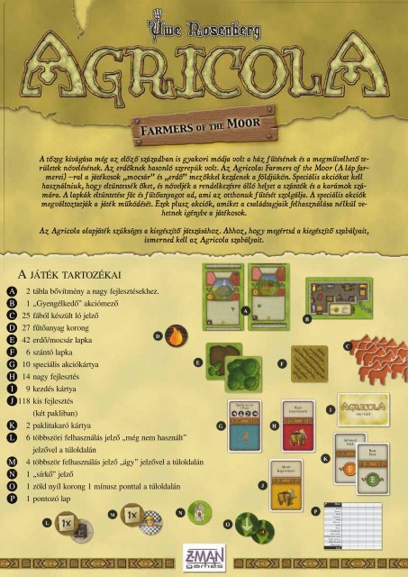 Agricola: Farmers of the Moor - Magyar nyelvű játékszabály