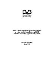 Digital Video Broadcasting (DVB); User guidelines for Digital ...