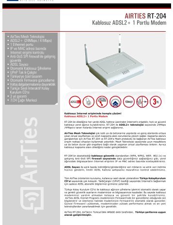 Data Sheet - Turk.Net ADSL