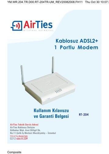 Kullanım Klavuzu - Turk.Net ADSL