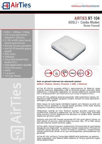 Data Sheet - Turk.Net ADSL