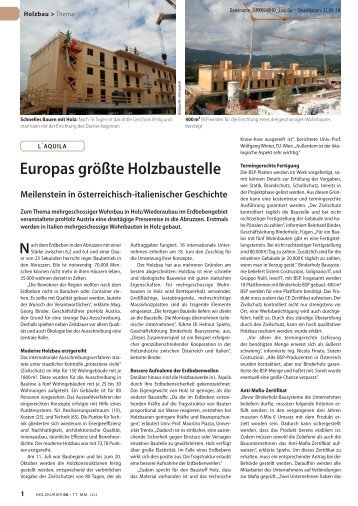 Europas größte Holzbaustelle - proHolz