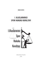 l. ULUSLARARASI SPOR HUKUKU KURULTAYI - Ankara Barosu