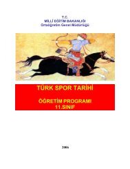 TÜRK SPOR TARİHİ - Ortaöğretim Genel Müdürlüğü