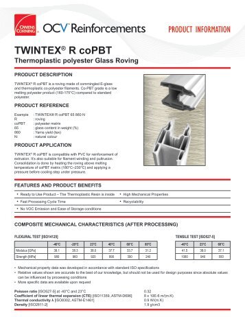 TWINTEX® R coPBT - OCV Reinforcements
