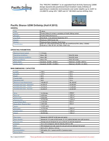 Pacific Sharav UDW Drillship (Hull # 2015) - Pacific Drilling