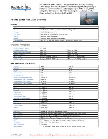 Pacific Santa Ana UDW Drillship - Pacific Drilling