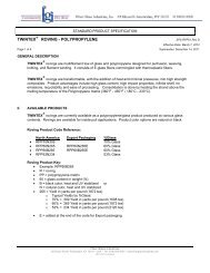 twintex® standard product specification - Fiber Glass Industries, Inc