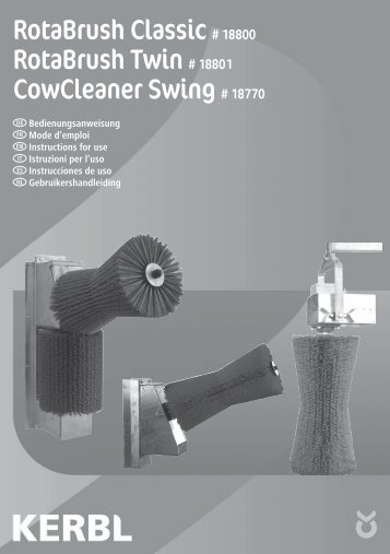 RotaBrush Classic # 18800 RotaBrush Twin # 18801 CowCleaner ...