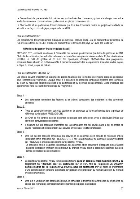 document de mise en ouevre - Programme Med