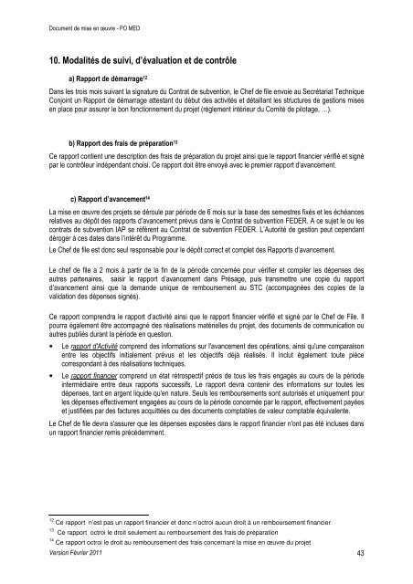 document de mise en ouevre - Programme Med