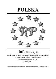 Informacja do Raportu Okresowego Komisji - Polska w UE