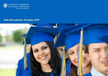 India Recognition Samples - Cambridge International Examinations