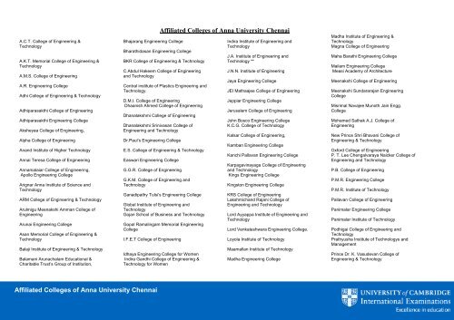 India Recognition Samples - Cambridge International Examinations