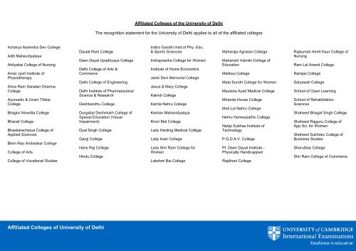 India Recognition Samples - Cambridge International Examinations