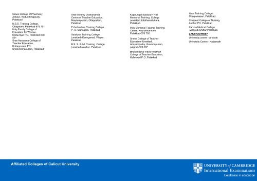 India Recognition Samples - Cambridge International Examinations