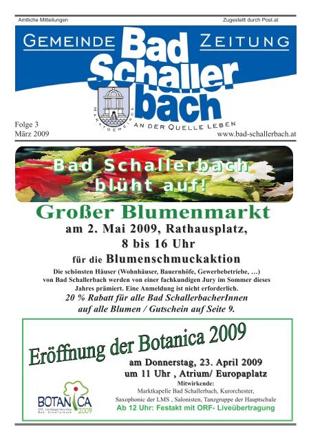 Bad Schallerbach blüht auf! - Gemeinde Bad Schallerbach