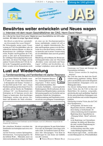 Lust auf Wiederholung Bewährtes weiter entwickeln und ... - Jena