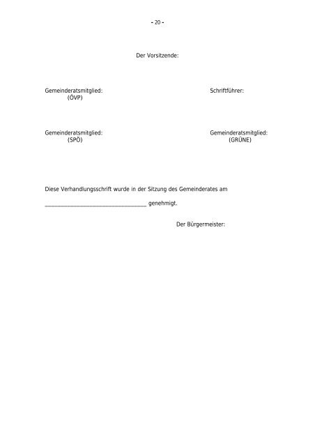 Sitzungsprotokoll Gemeinderatssitzung - .PDF - Gaspoltshofen