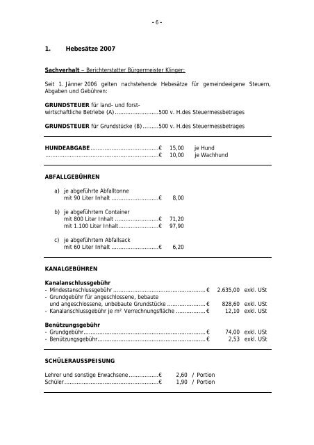 Sitzungsprotokoll Gemeinderatssitzung - .PDF - Gaspoltshofen