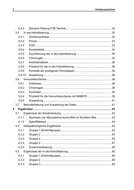 Aus dem Institut für Pathologie der Tierärztlichen Hochschule