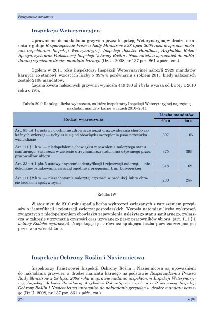 RAPORT - Ministerstwo Spraw Wewnętrznych