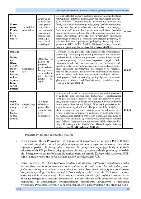 RAPORT - Ministerstwo Spraw Wewnętrznych