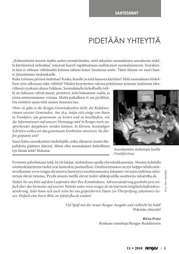 PIDETÄÄN YHTEYTTÄ - Rengas