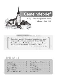 Gemeindebrief - Kirchengemeinde Trogen